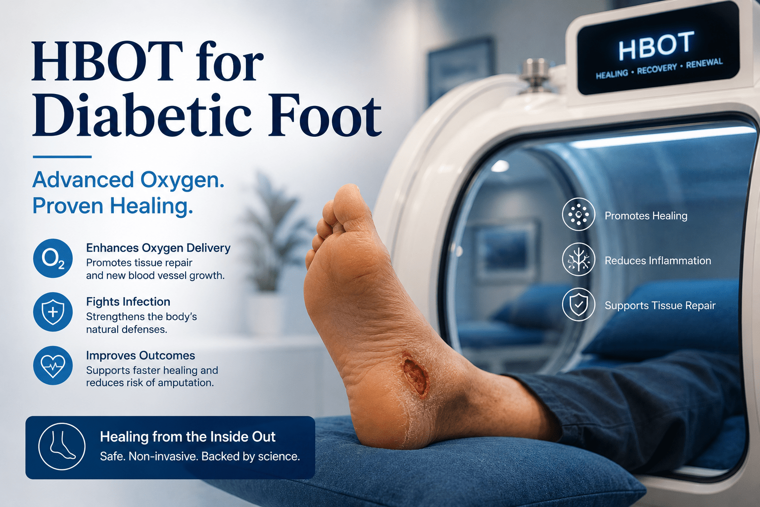 HBOT for diabetic foot wound healing India